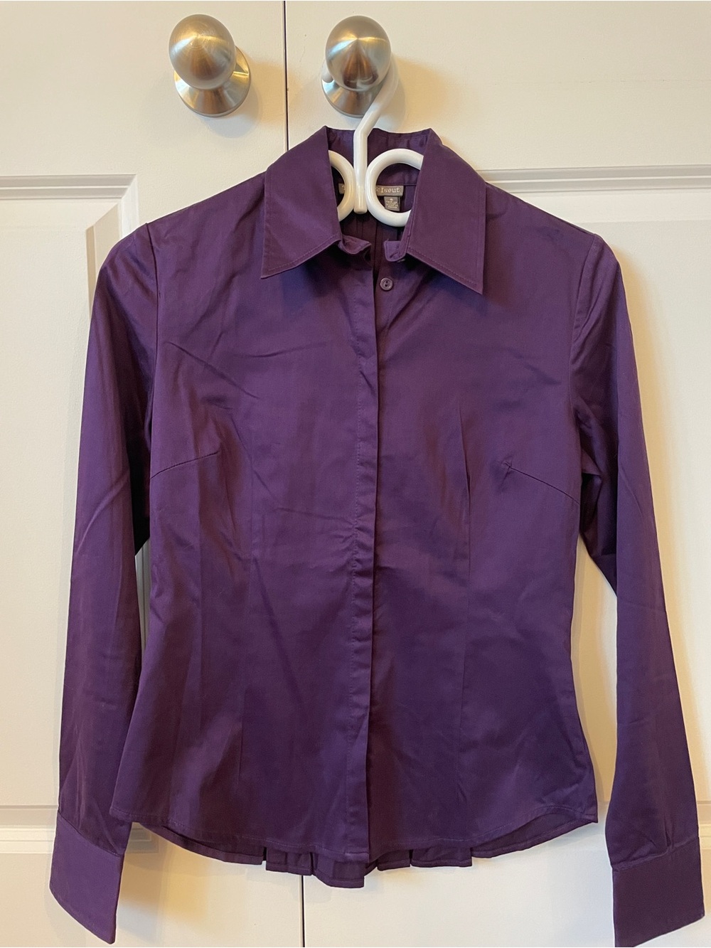 Tristan Purple Button-Front Blouse